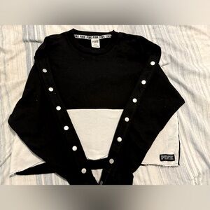 PINK black and white sweater